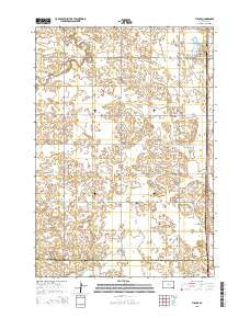 Tulare South Dakota Current topographic map, 1:24000 scale, 7.5 X 7.5 Minute, Year 2015
