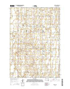 Turton South Dakota Current topographic map, 1:24000 scale, 7.5 X 7.5 Minute, Year 2015