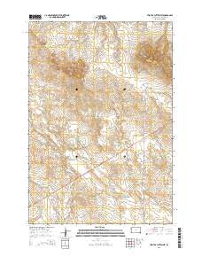 Two Top Butte West South Dakota Current topographic map, 1:24000 scale, 7.5 X 7.5 Minute, Year 2015