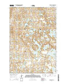 Twomile Lake South Dakota Current topographic map, 1:24000 scale, 7.5 X 7.5 Minute, Year 2015