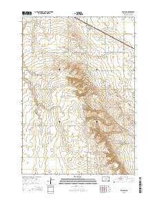 Vayland South Dakota Current topographic map, 1:24000 scale, 7.5 X 7.5 Minute, Year 2015