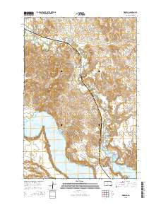 Wakpala South Dakota Current topographic map, 1:24000 scale, 7.5 X 7.5 Minute, Year 2015