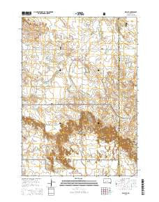 Wall SE South Dakota Current topographic map, 1:24000 scale, 7.5 X 7.5 Minute, Year 2015