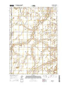 Warner South Dakota Current topographic map, 1:24000 scale, 7.5 X 7.5 Minute, Year 2015
