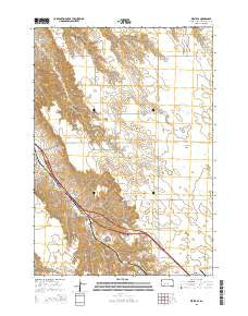 Wasta SE South Dakota Current topographic map, 1:24000 scale, 7.5 X 7.5 Minute, Year 2015