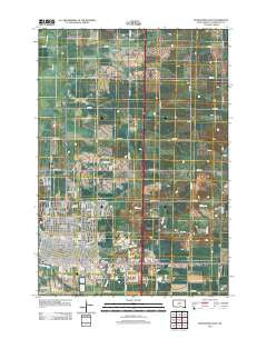 Watertown East South Dakota Historical topographic map, 1:24000 scale, 7.5 X 7.5 Minute, Year 2012