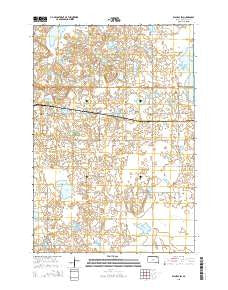 Waubay SW South Dakota Current topographic map, 1:24000 scale, 7.5 X 7.5 Minute, Year 2015