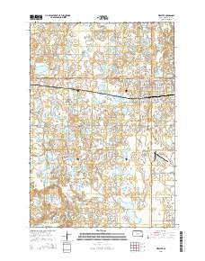 Webster South Dakota Current topographic map, 1:24000 scale, 7.5 X 7.5 Minute, Year 2015