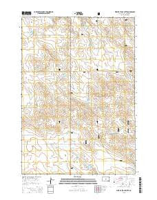West of Stony Butte South Dakota Current topographic map, 1:24000 scale, 7.5 X 7.5 Minute, Year 2015