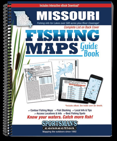 Buy map Missouri Larger Lakes Fishing Map Guide