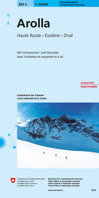 Buy map Arolla - Haute Route - Evolene - Zinal : Switzerland 1:50,000 Topographic Ski Map #283S