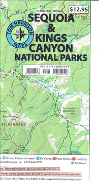 Buy map Sequoia & Kings Canyon National Parks recreation map
