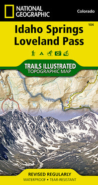 Buy map Idaho Springs, Georgetown and Loveland Pass, Colorado, Map 104 by National Geographic Maps