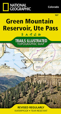Buy map Green Mountain Reservoir and Ute Pass, Map 107 by National Geographic Maps