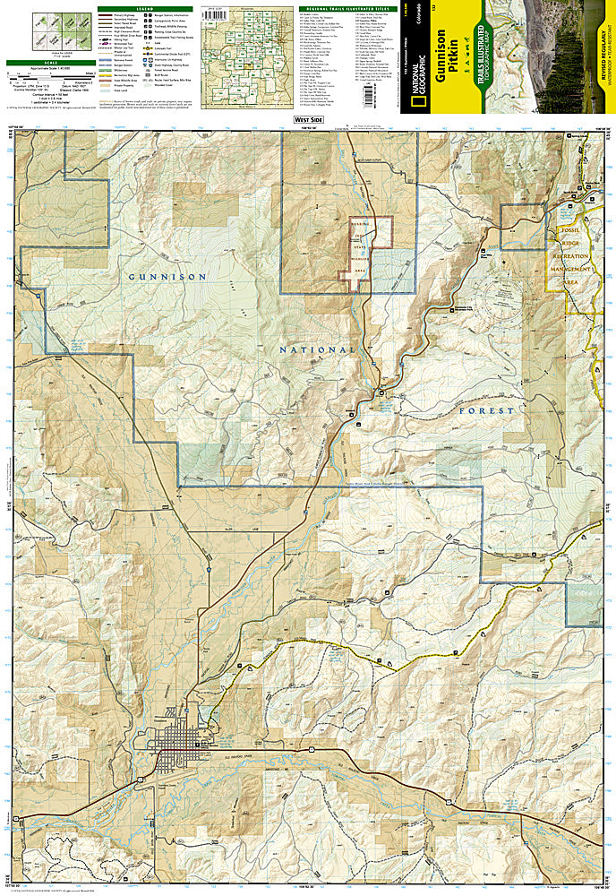 Buy map: Gunnison and Pitkin, Colorado, Map 132 by National Geographic ...