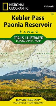 Buy map Kebler Pass and Paonia Reservoir, Colorado, Map 133 by National Geographic Maps