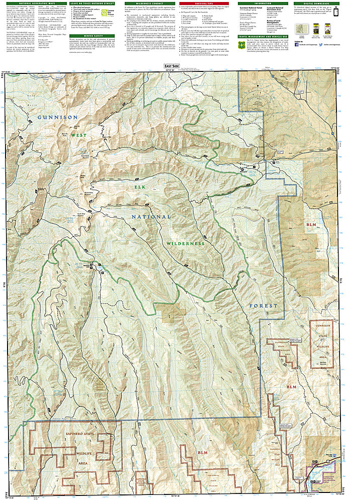 Buy map: Black Mesa and Curecanti Pass, Colorado, Map 134 by National ...