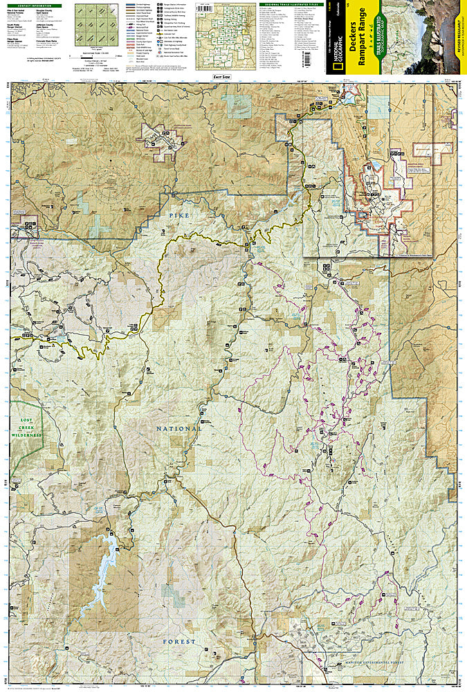 Buy map: Deckers and Rampart Range, Colorado, Map 135 by National ...