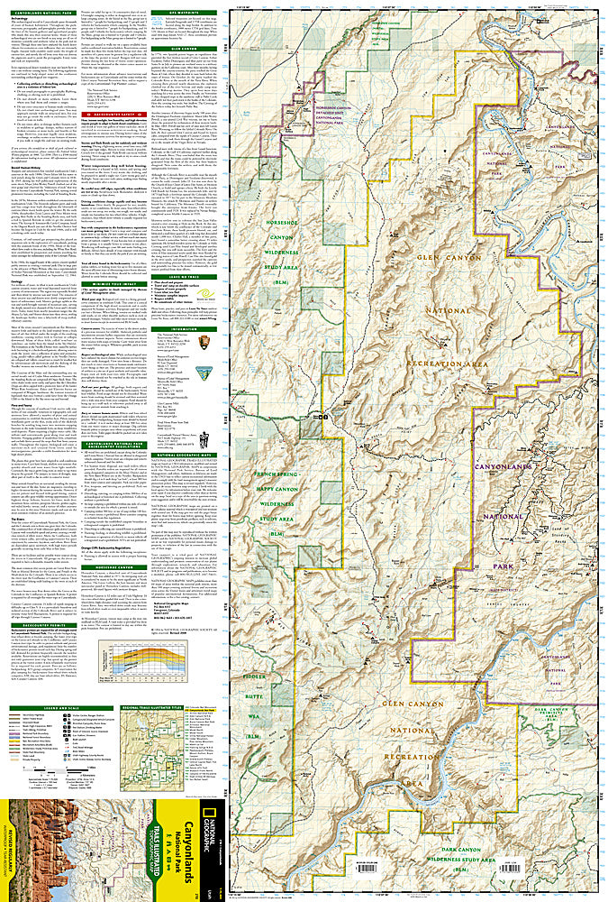 Buy map: Canyonlands National Park, Utah, Map 210 by National ...