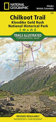 Buy map Chilkoot Trail and Klondike Gold Rush, Alaska, Map 254 by National Geographic Maps