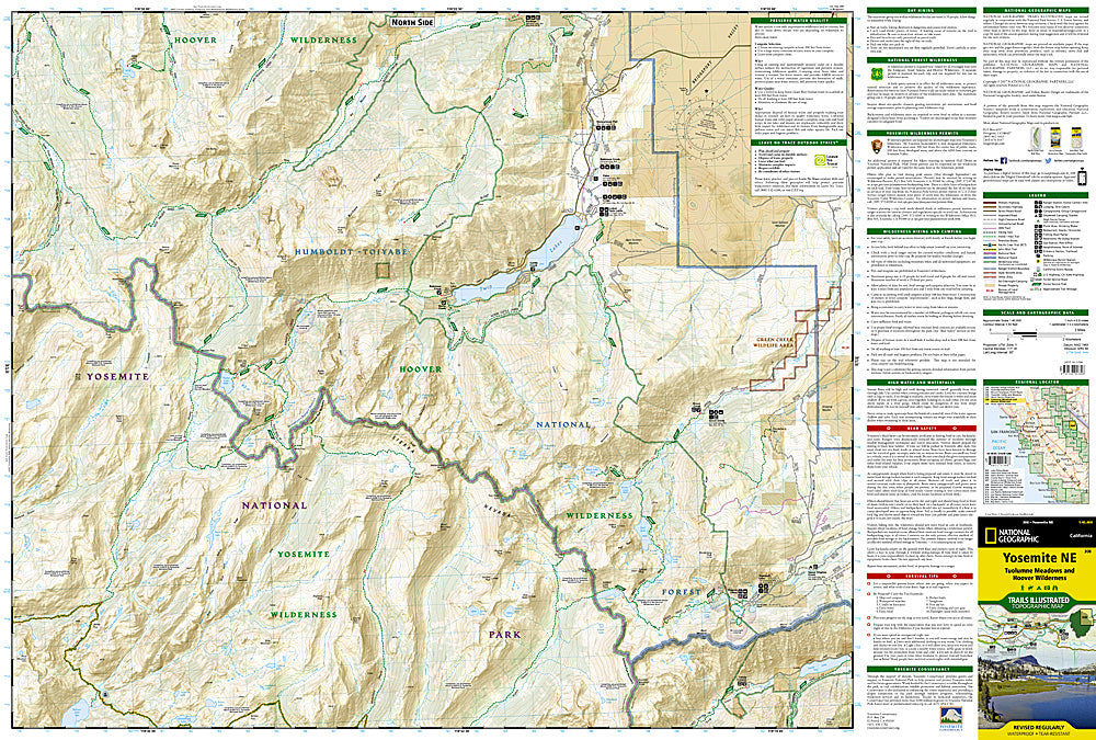 Buy map: Yosemite NE, Tuolumne Meadows and Hoover Wilderness, Map 308 ...