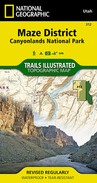 Buy map Canyonlands National Park, Maze District, Map 312 by National Geographic Maps