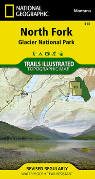 Buy map Glacier National Park, North Fork, Map 313 by National Geographic Maps