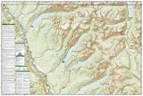 Glacier National Park, North Fork, Map 313 by National Geographic Maps - Back of map