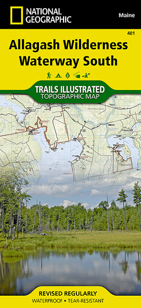 Buy map Allagash Wilderness Waterway, South, Maine, Map 401 by National Geographic Maps