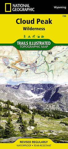 Buy map Cloud Peak Wilderness, Wyoming, Map 720 by National Geographic Maps