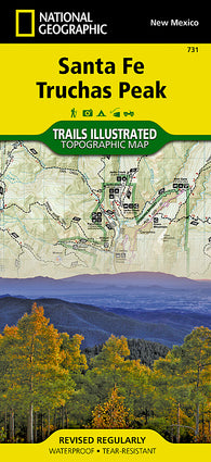 Buy map Santa Fe and Truchas Peak, NM, Map 731 by National Geographic Maps