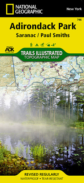 Buy map Adirondack Park, Paul Smiths and Saranac, Map 746 by National Geographic Maps