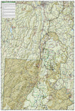 Green Mountain Natl Forest, White Rocks NRA, Manchester, Map 748 by National Geographic Maps - Back of map