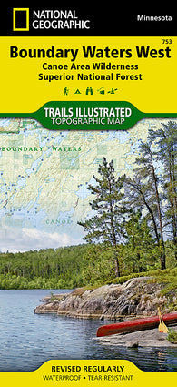 Buy map Boundary Waters Canoe Area Wilderness, West, MN, Map 753 by National Geographic Maps