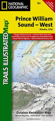 Buy map Prince William Sound, West, Alaska, Map 761 by National Geographic Maps