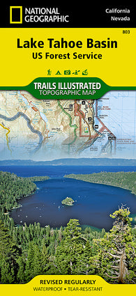 Buy map Lake Tahoe Basin, Map 803 by National Geographic Maps