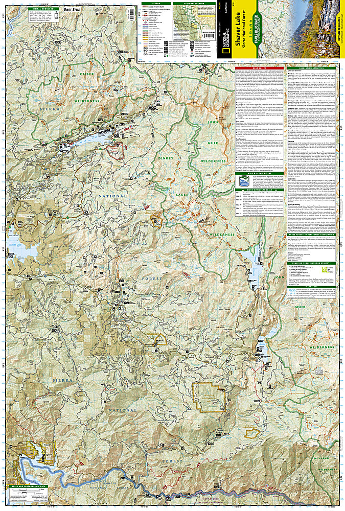 Buy map: Shaver Lake and Sierra National Forest, Map 810 by National ...