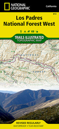 Buy map Los Padres National Forest, West, Map 813 by National Geographic Maps