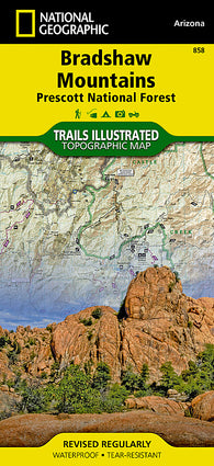 Buy map Bradshaw Mountains and Prescott National Forest, AZ, Map 858 by National Geographic Maps