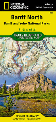 Buy map Banff, North, including Banff and Yoho Natl Parks, Map 901 by National Geographic Maps