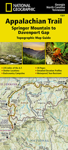 Buy map Appalachian Trail Topographic Map Guide, Springer Mountain to Davenport Gap by National Geographic Maps
