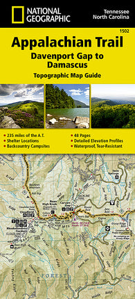 Buy map Appalachian Trail Topographic Map Guide, Davenport Gap to Damascus by National Geographic Maps
