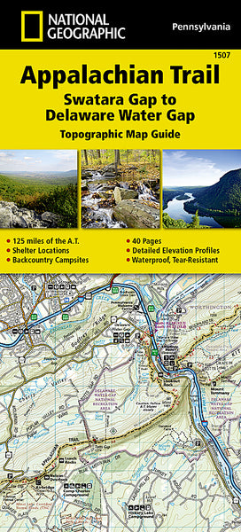Buy map Appalachian Trail Topographic Map Guide, Swatara Gap to Delaware Water Gap by National Geographic Maps