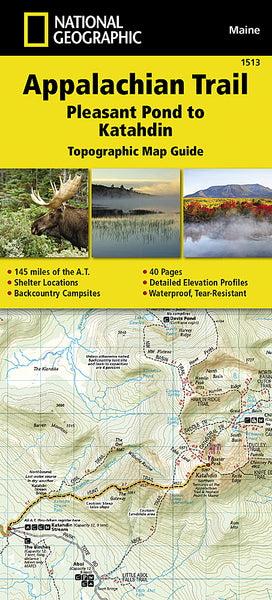 Buy map Appalachian Trail Topographic Map Guide, Pleasant Pond to Katahdin by National Geographic Maps