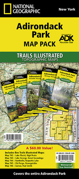 Buy map Adirondack Park, Map Pack Bundle by National Geographic Maps