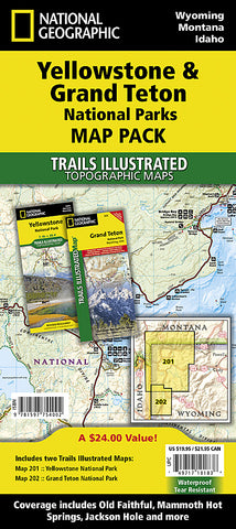 Buy map Yellowstone and Grand Teton National Parks, Map Pack Bundle by National Geographic Maps