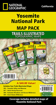 Buy map Yosemite National Park, Map Pack Bundle by National Geographic Maps