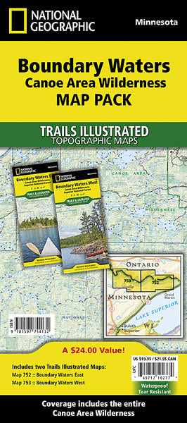 Buy map Boundary Waters Canoe Area Wilderness, Map Pack Bundle by National Geographic Maps