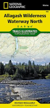Buy map Allagash Wilderness Waterway, North, Maine, Map 400