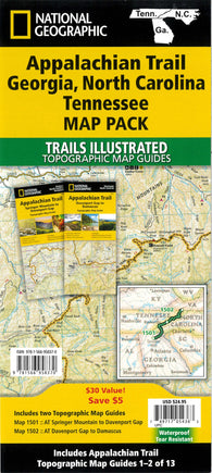 Buy map Appalachian Trail: Georgia, North Carolina, Tennessee [Map Pack Bundle]